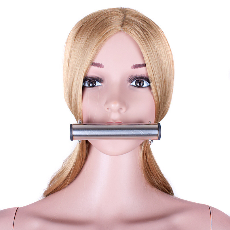 Eslecheng sexy stainless steel one-line mouth mouth plug ball training gag supplies factory wholesale
