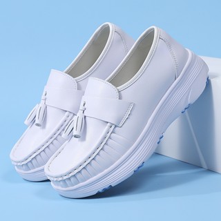 In-Stock Nurse Shoes, Genuine Leather, Women's Soft-Soled, Breathable, Comfortable Hospital Work Shoes, Wholesale, Foreign Trade, Cross-Border, Dropshipping