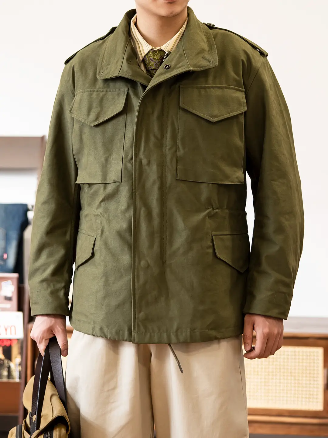 Red Wind American retro M65 jacket Spring and Autumn Men's Og107 Us Military Version Field parka Outwear Field Windbreaker