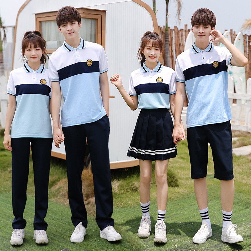 2023 Summer College Style Junior High School Students' Class Uniform School Uniform Suit Sports Meeting Graduation Season Chorus Two-Piece Set
