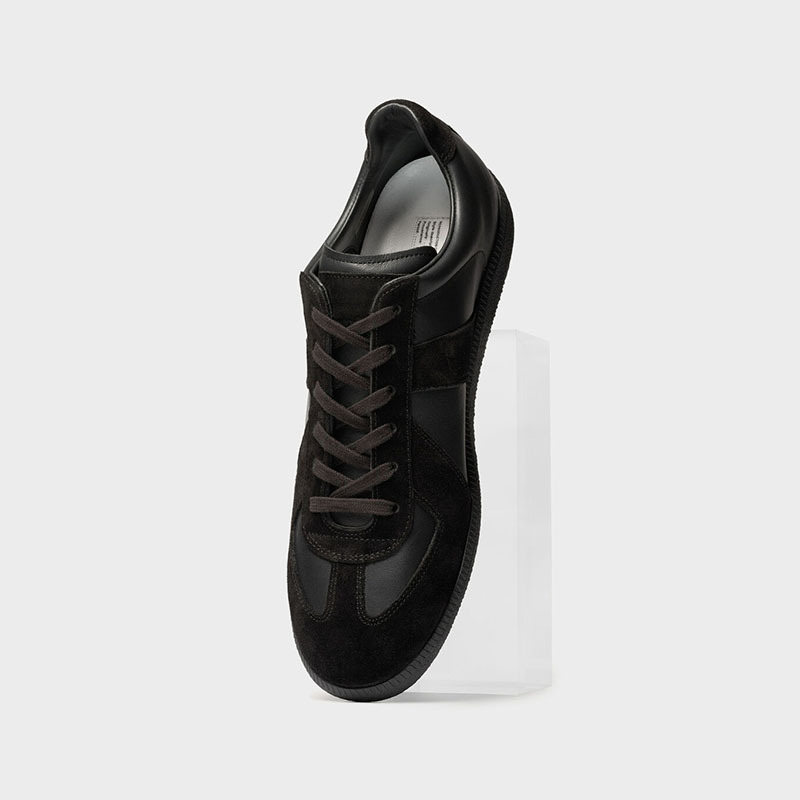 In-Stock 2025 New German Training Shoes for Men, Vintage Genuine Leather, Soft Leather, Niche Style, A-Gan Training Sneakers