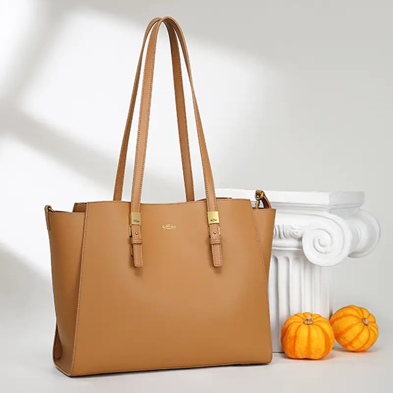 Goldlion 2025 New arrival Retro Handbag Women's Large Capacity Genuine Leather Tote Bag Fashion Accessible Luxury Work Clothing Shoulder Bag