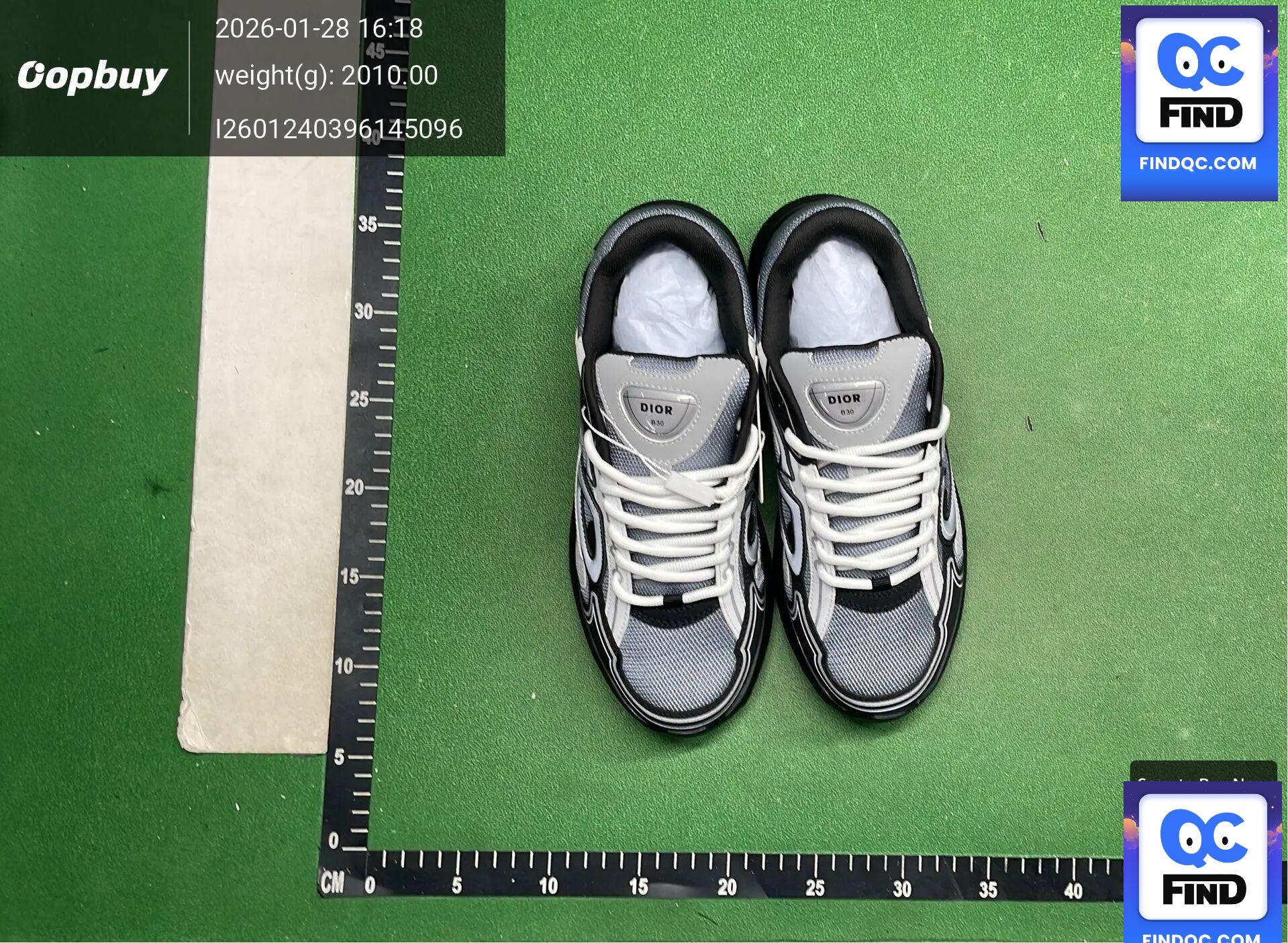 Dior B30 Sneakers Black White Grey QC