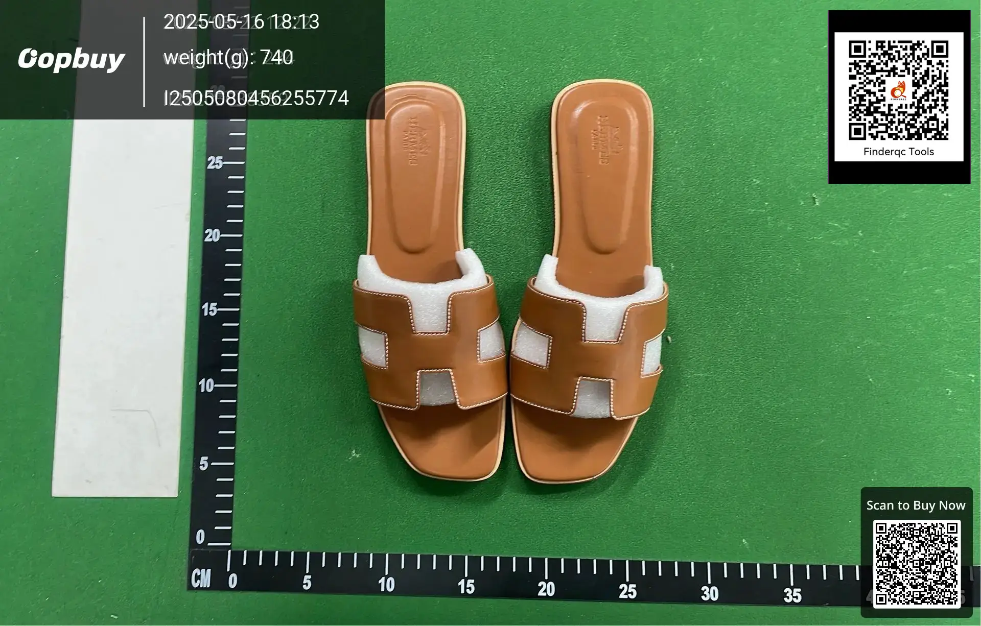 Hermes Oran Sandal Brown