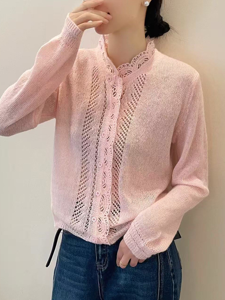 Summer Women's Crochet Cardigan, Thin, Hollow, Breathable, Loose, Versatile, Sun-Protective Knitted Shawl Top for Women