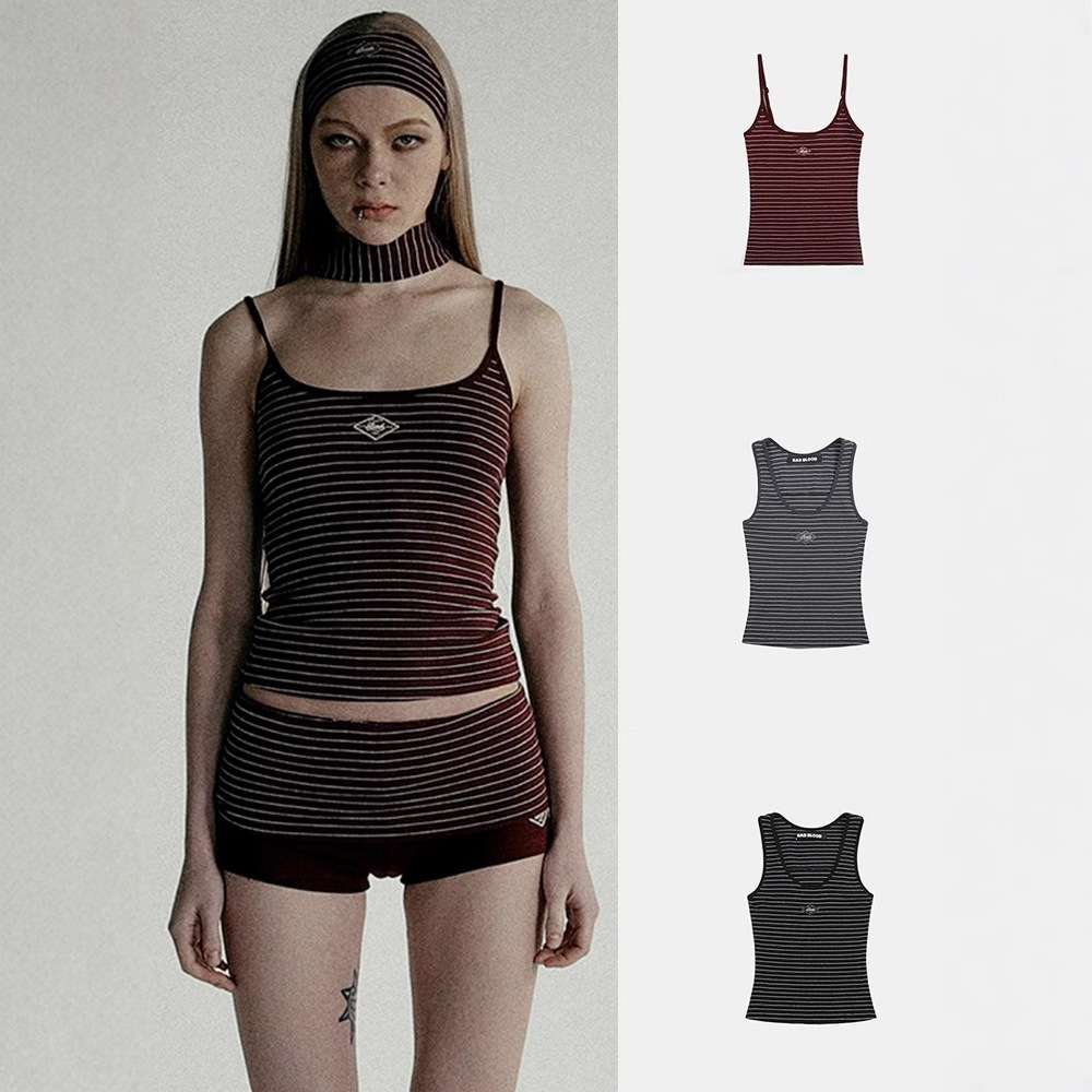 Korean Badblood Bcac Series American Sexy Stripesd Camisole Women's Niche Slim Slim Top