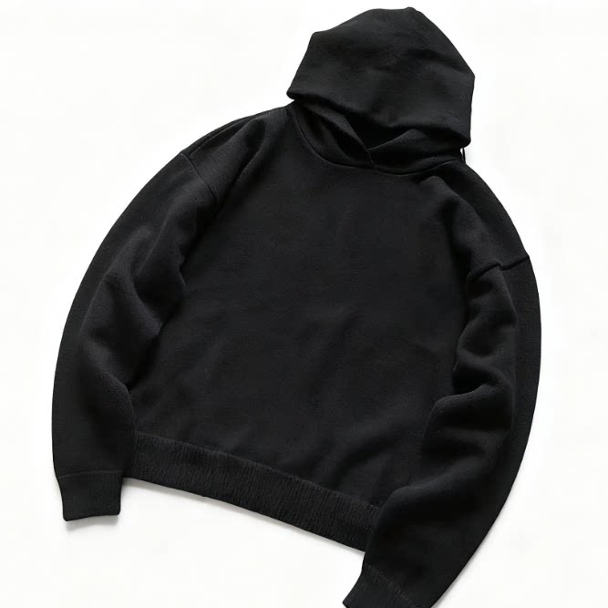 Left Vertical Zipper Pocket with White Vertical Symmetry, Two-Color Zip-Up Hoodie Set 66071603