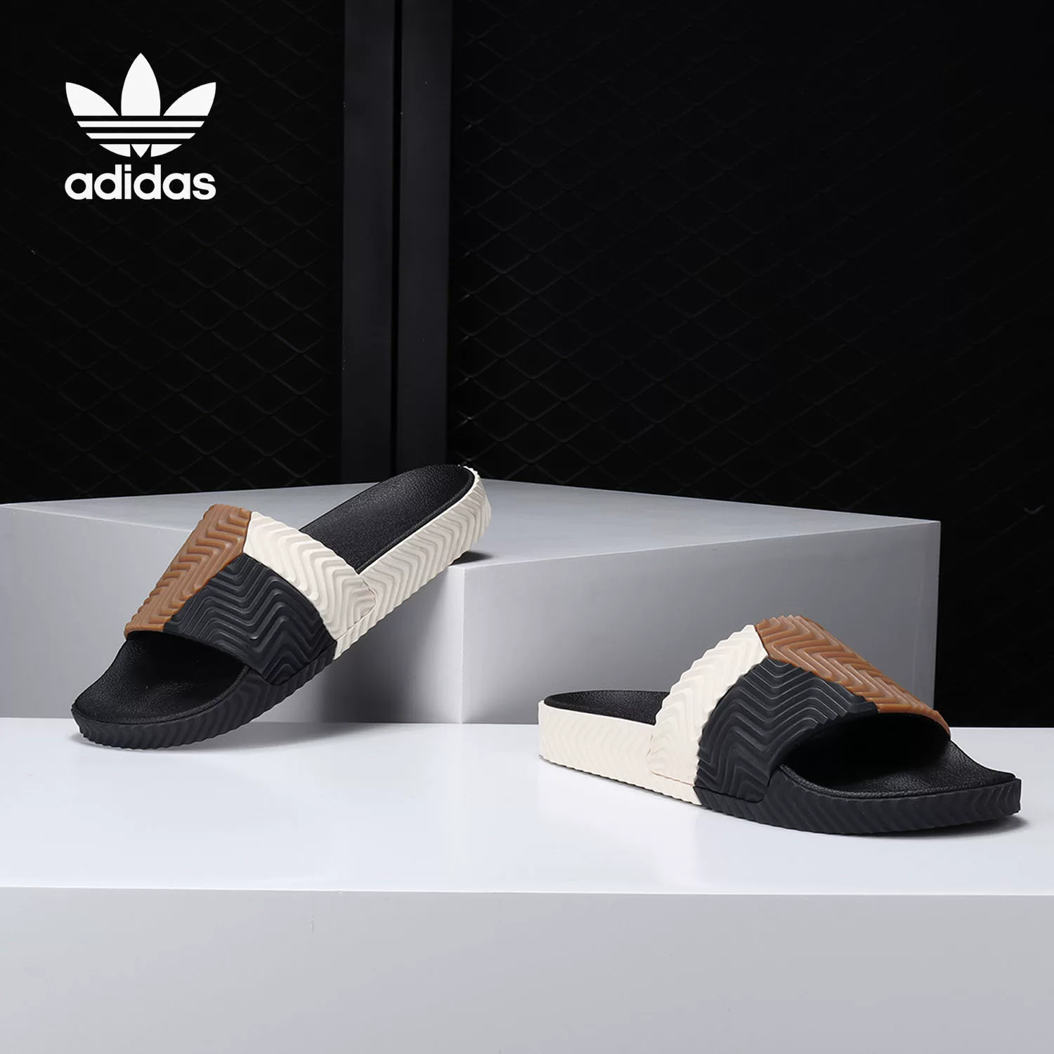 Adidas/Adidas official authentic ADILETTE men's and women's comfortable casual sports slippers AC7408