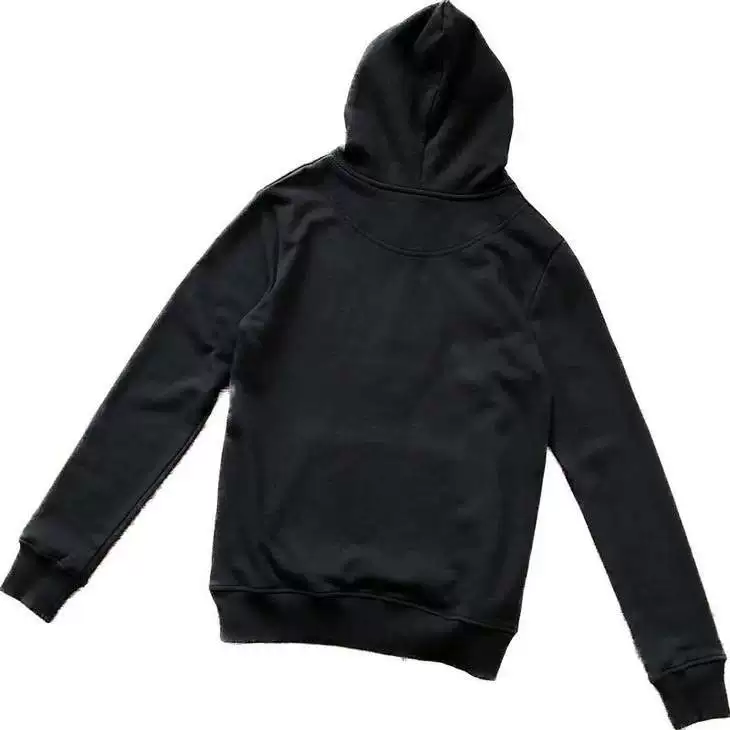 Black zipper hoodie with two nails on the pressure line next to the chest zipper 11112836