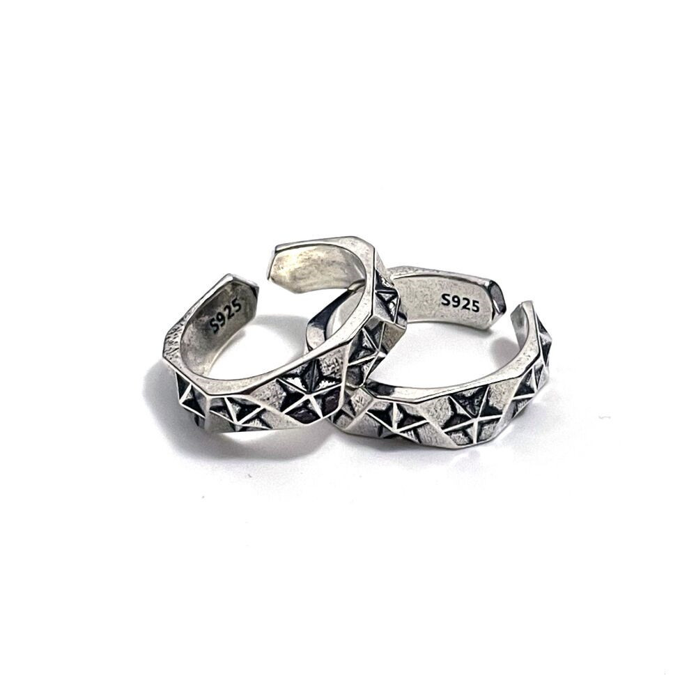 New European and American style retro five-pointed star ring women's fashion personality design sense ins fashion sense ring ring