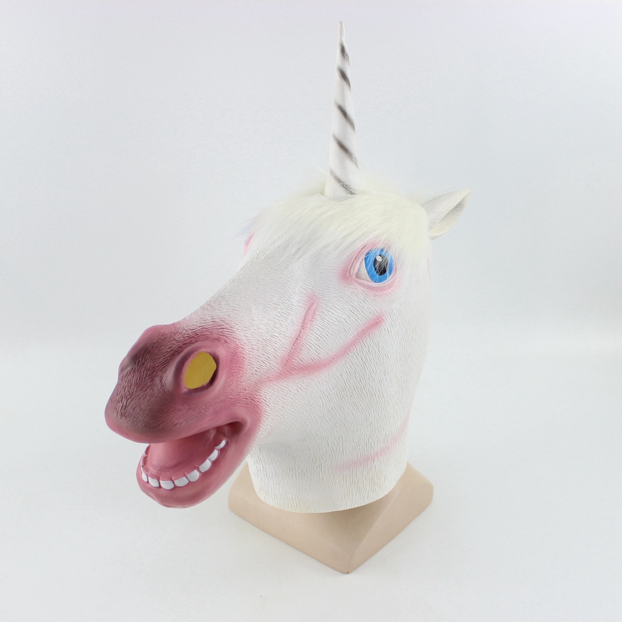 soulman/charming cute unicorn animal latex mask girl's ball Halloween horse model headgear