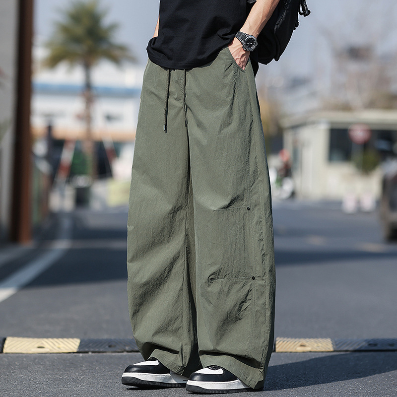 2026 Summer Wide-Leg Casual Pants for Men, American High Street Style, Loose Fit, Versatile Trendy Pants for Men