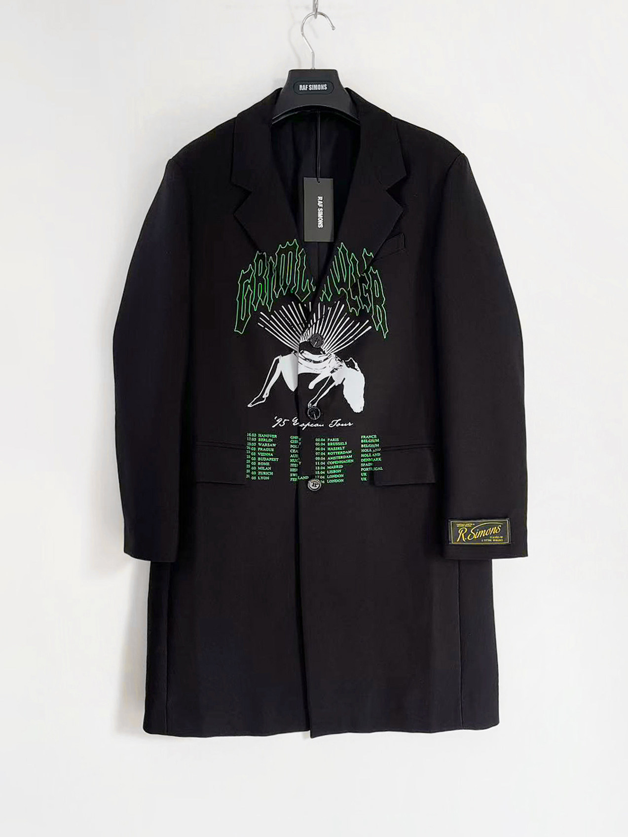 [in Stock] Raf Simons 22Ss Show Style Fallen Angel Print Loose Structured Haute Couture Blazer Coat