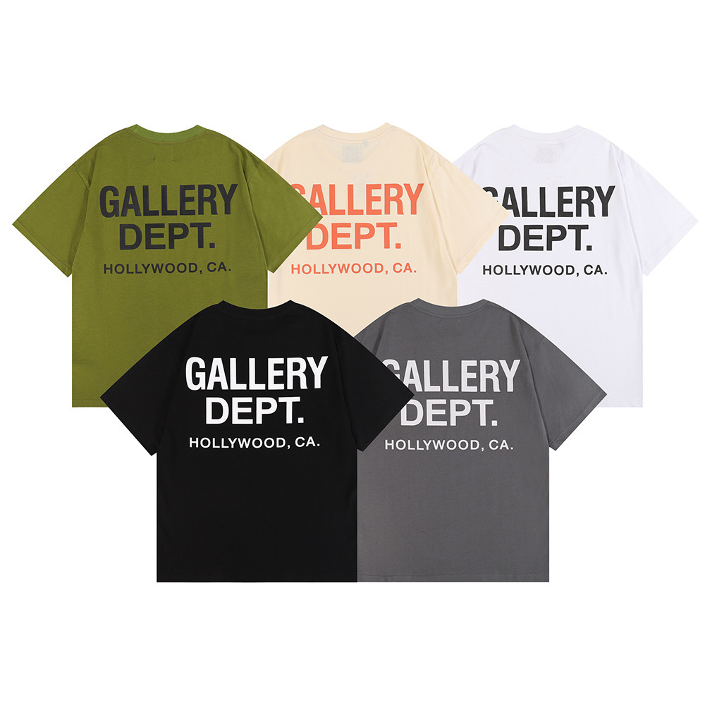 Gallery Dept summer new short sleeve T-shirt 220g refined sulfur cotton men's and women's bottoming shirt a generation of hair