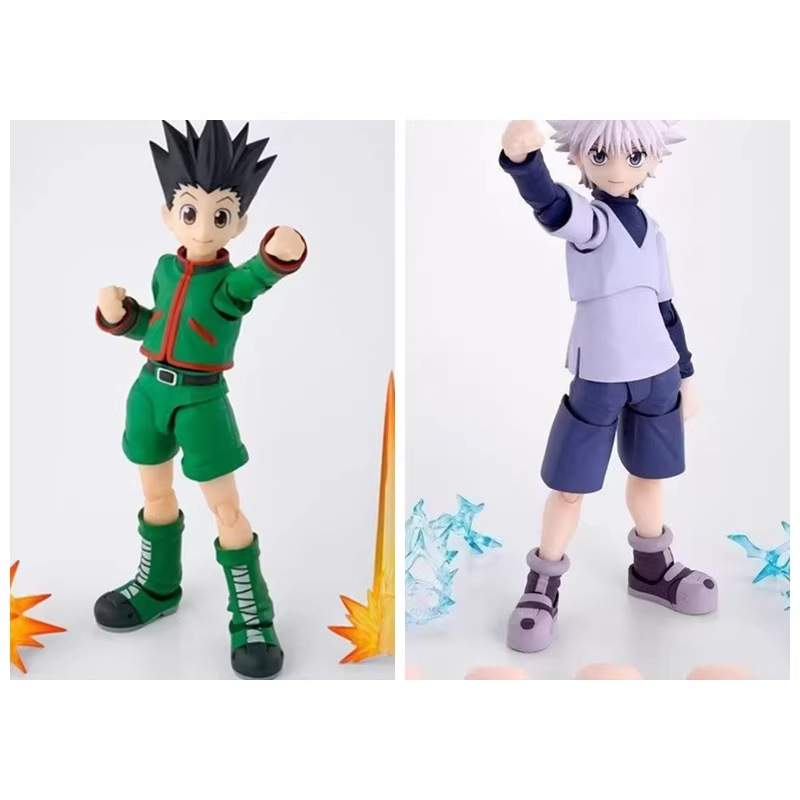 Full-Time Hunter Killua Zoldyck Gon Movable Face-Changing Desktop Figurine Model Boxed Collectible Figure