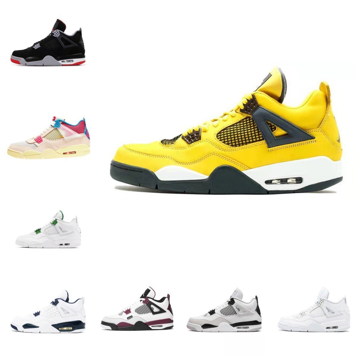 Putian Shoes Aj4 Basketball Shoes Men's White Sneakers Air Force Sports Casual Shoes Couple Student Sneakers QC-foto från 1688 på Qualit.ly