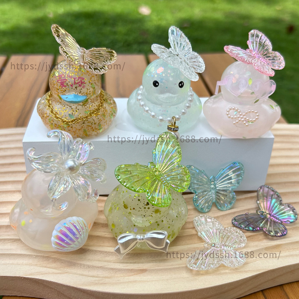 Cross-Border Little Yellow Duck Headwear Accessories, Bow Hats, Pearl Necklaces, Glasses, Milk Tea Shop Neighborhood Little Duck Accessories