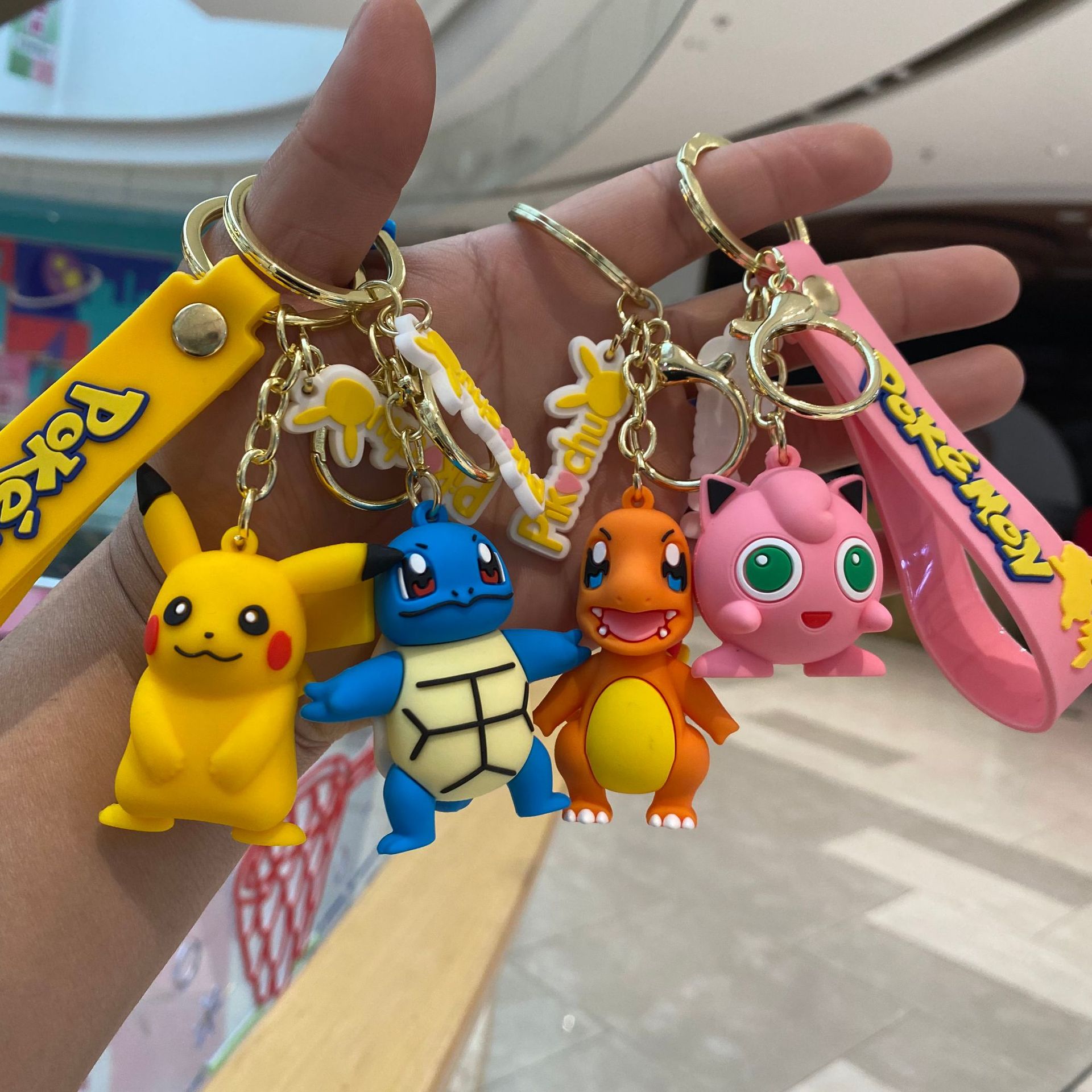 Pokémon Anime Pokémon Keychain Pendant Cute Pikachu Reachable Duck Doll Bag Car Pendant