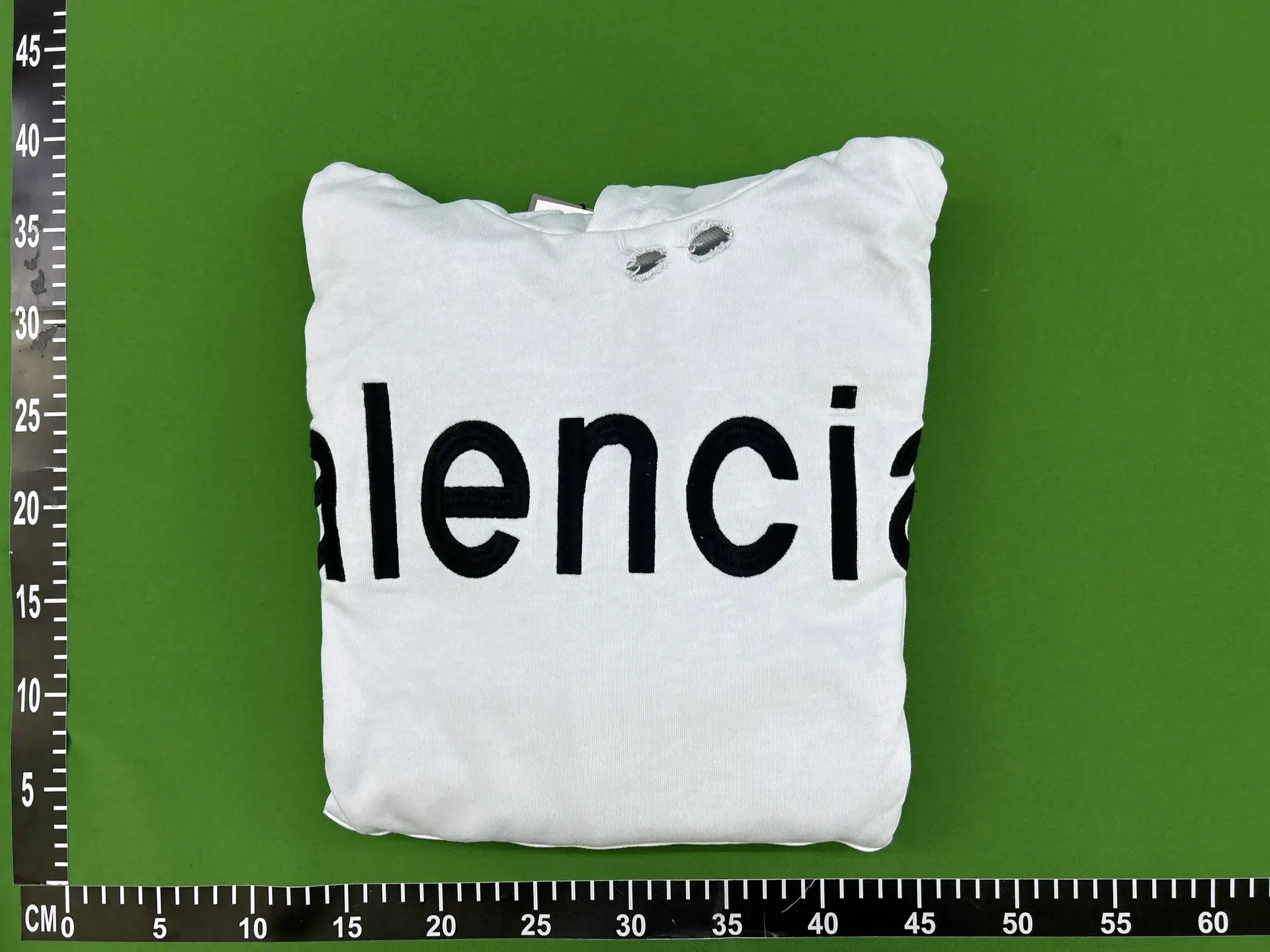 Balenciaga Logo Hoodie White