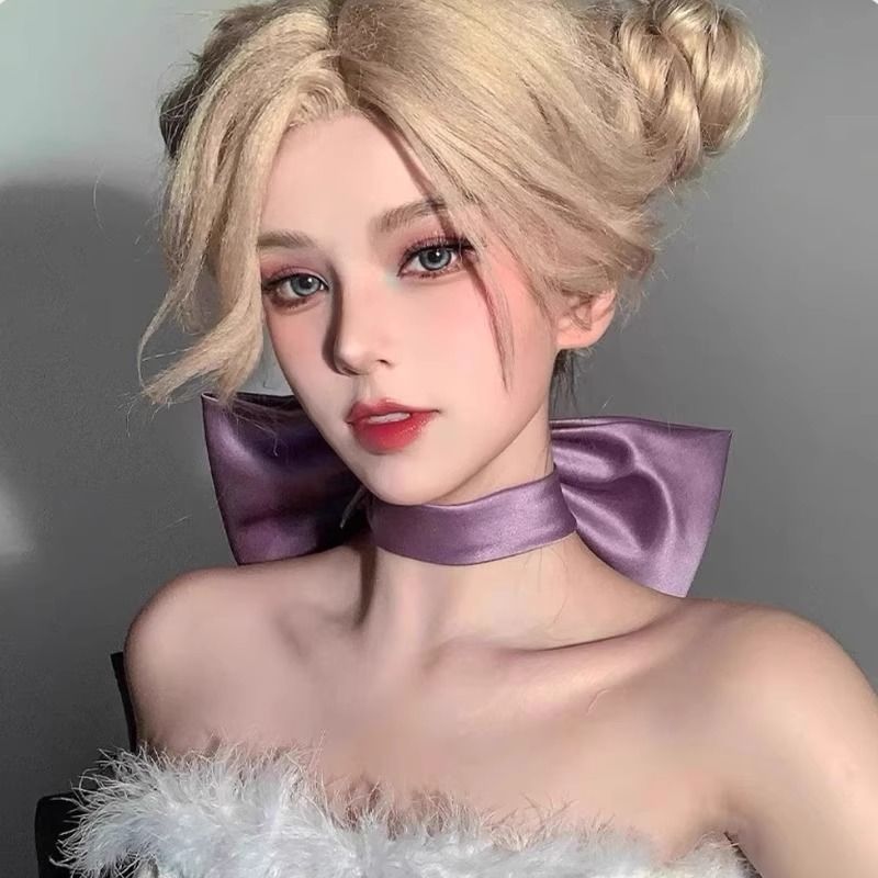 Sexy Cute Sweet Tom Purple Bow Neck Necklace Girlfriend cos Tom Dream Cat Collar