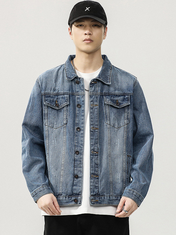 Mingge | American Retro Workwear Denim Jacket for Men 2025 Autumn and Winter New Style Loose Casual Jacket for Men