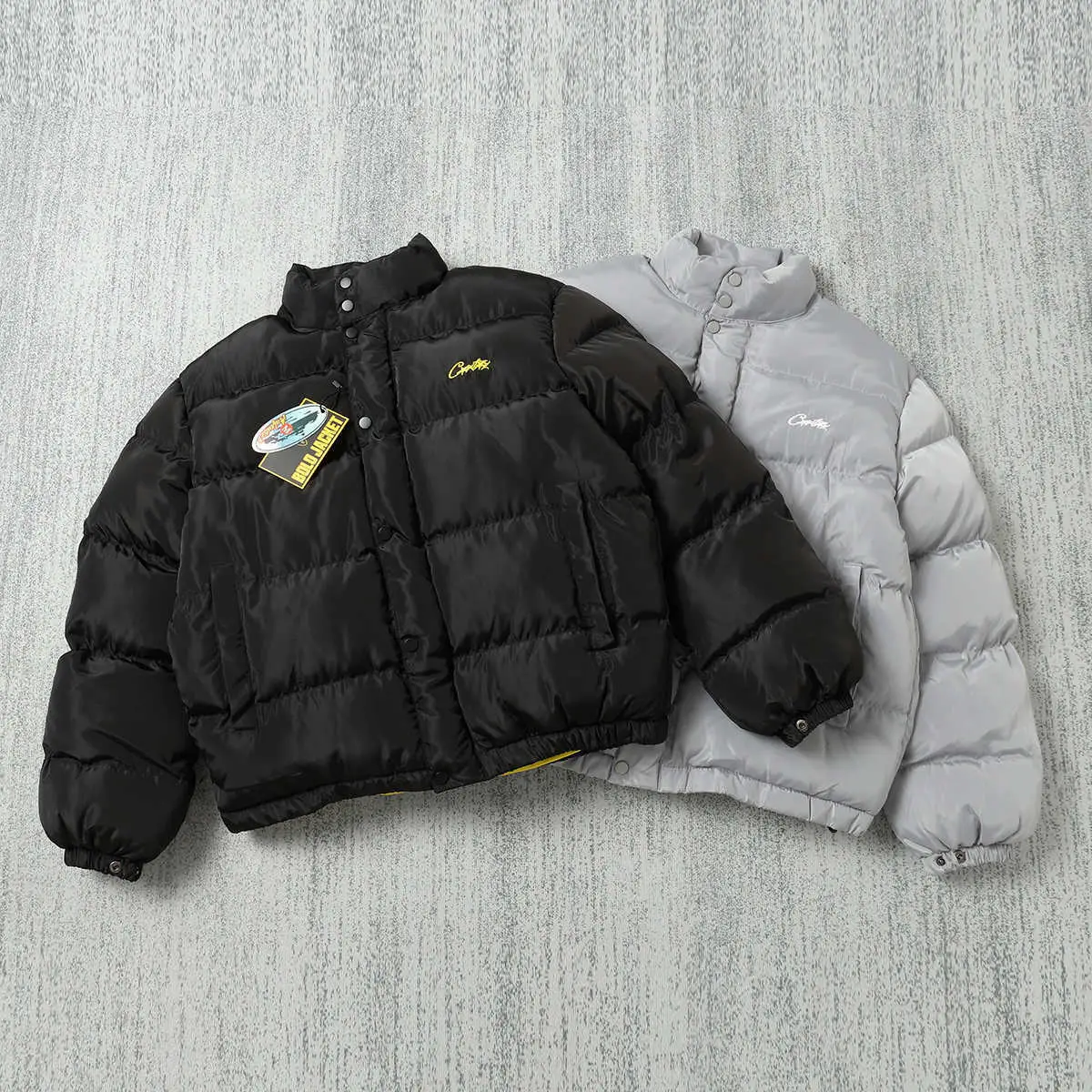Cross-Border American Hip-Hop Stand-Up Collar Thickened Cotton Jacket for Men 2024 New Trendy Brand Winter Cotton Coat