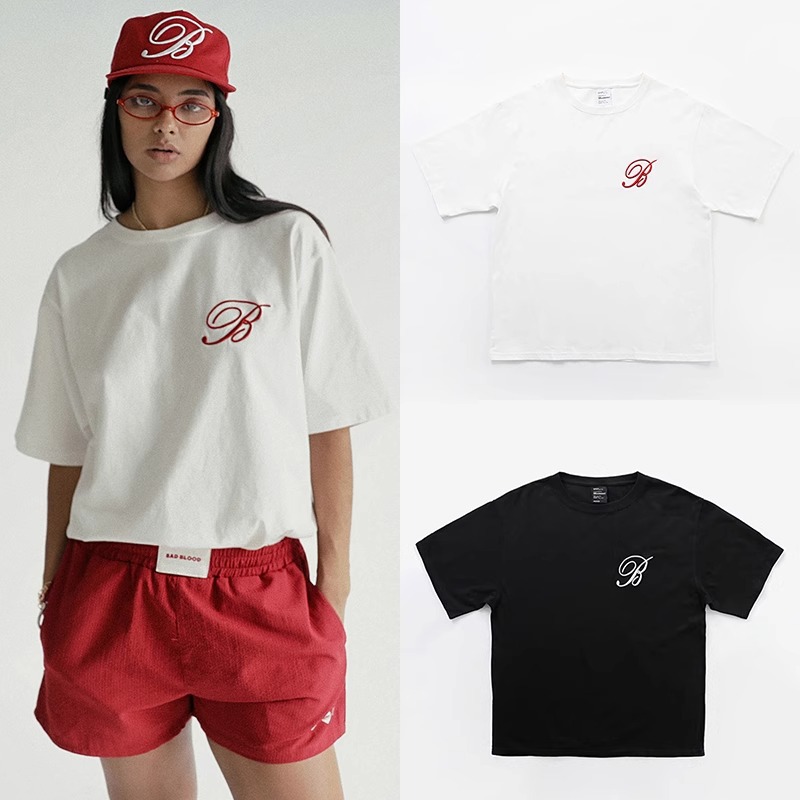 South Korea badblood BCAC Series American Loose Short-sleeved T-shirt Women's Summer Casual Niche Crewneck Top