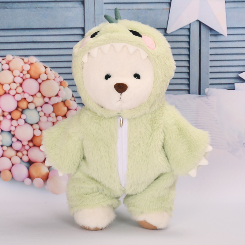 30cm Lena Medium Bear Doll Clothes Green Dinosaur Jumpsuit Pink Dinosaur Climbing Suit