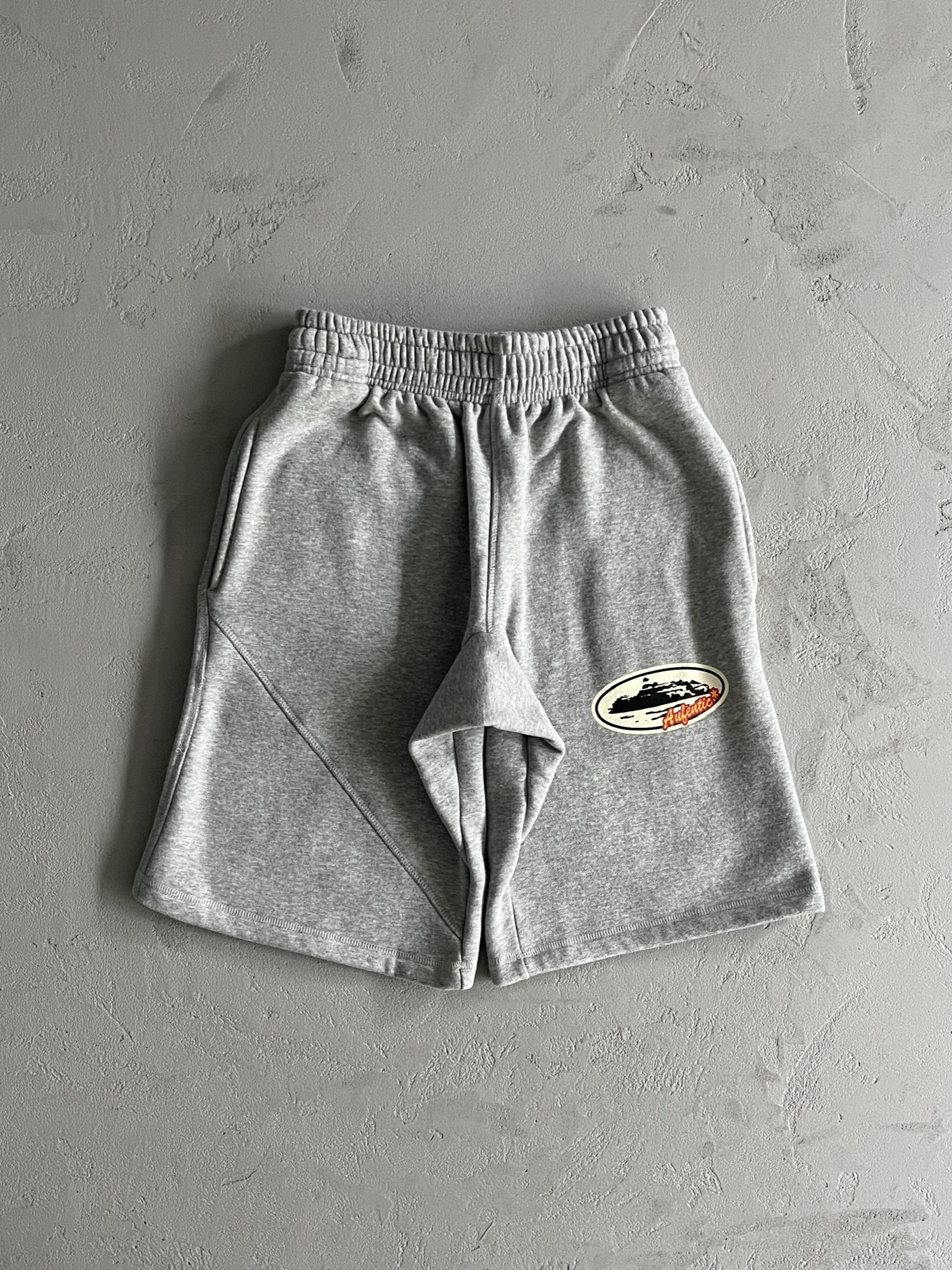 Corteiz American Street Hip-Hop Alcatraz Printed Knitted Shorts Men's Trendy Summer Loose Five-Point Sweatpants
