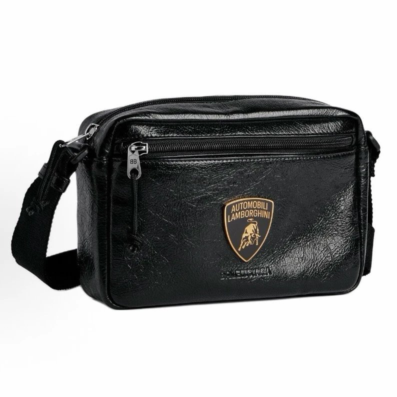 超值白菜价 联名款 Balenc1aga/BLCG 巴黎家联名兰博基尼 Lamborghini金属盾牌 男女同款单肩包斜挎包