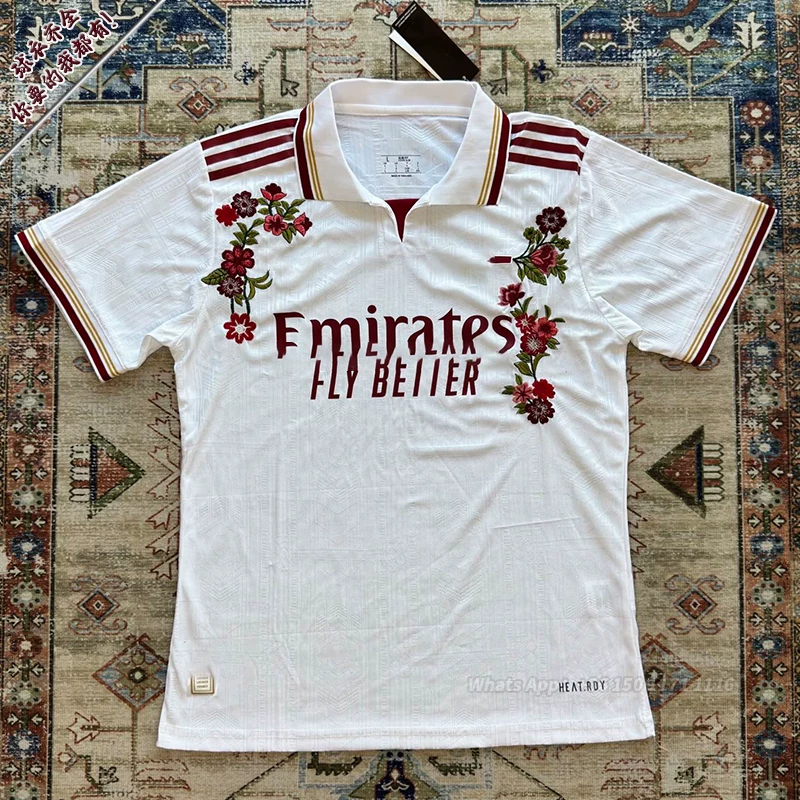 25-26 season player Gunners and Embroidered Rose two guest player edition football jersey