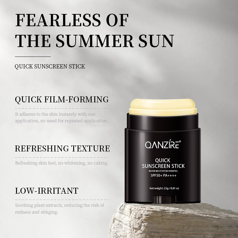 Cross-Border Full English Sunscreen Stick Spf50+ Uv Protection Waterproof and Sweat-Proof Sunscreen