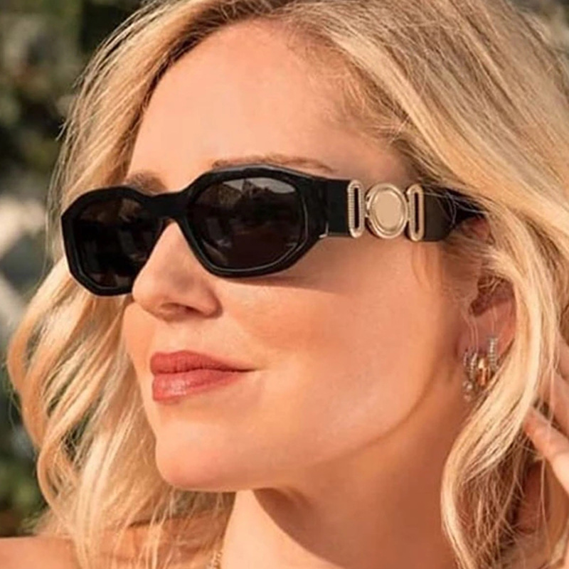 New European and American ins Small Frame Polygon Sunglasses Women's Frame Cat's Eye Sunglasses Fashion Jelly Color Fashionable Glasses