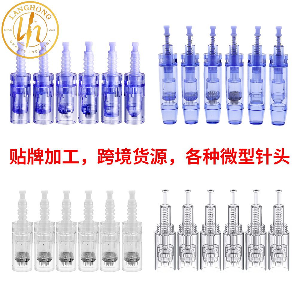 Cross-border electric microneedle A1A6 long blue buckle needle white screw bayonet microcrystalline water needle tattoo needle