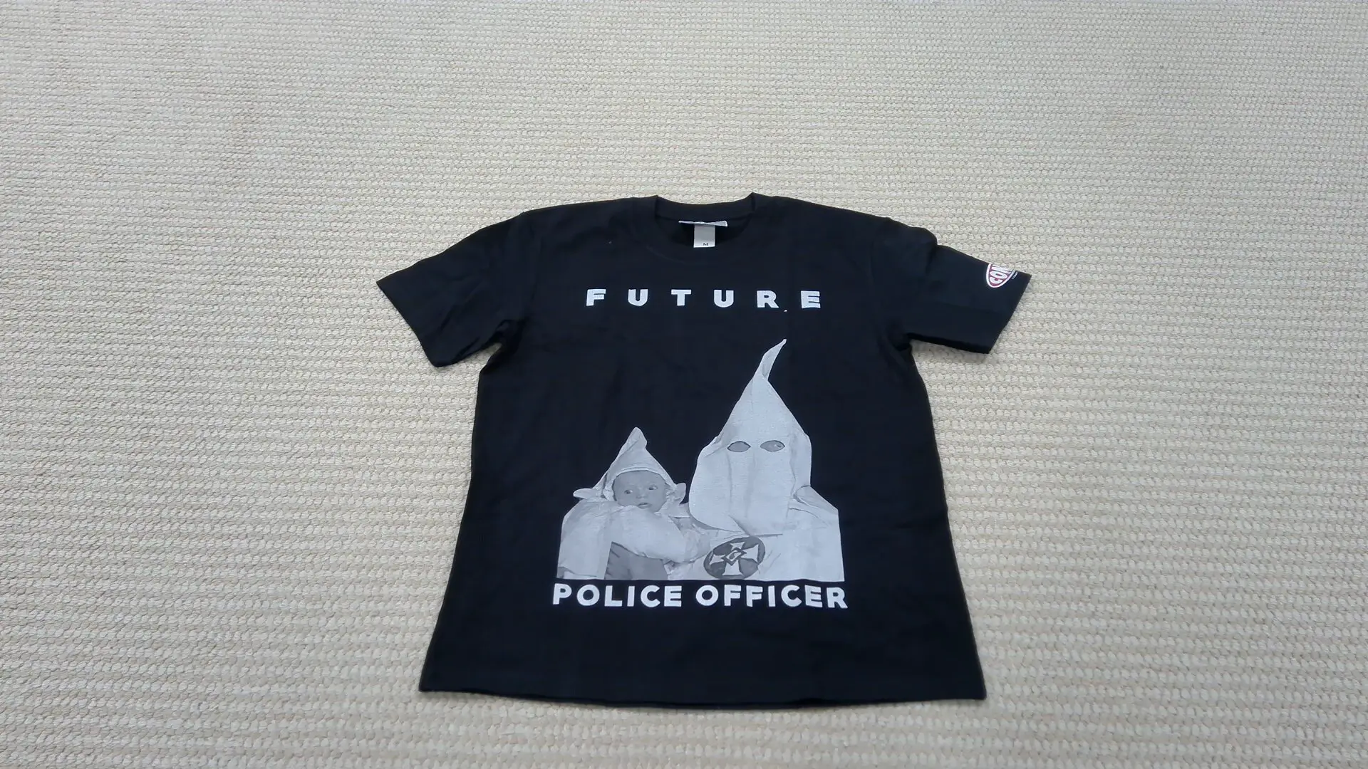 WHO CARE Retro Encyclopedia Future Men Hip Hop High Street Skateboarding Texture Simple Shoulder Down Short Sleeve T-shirt