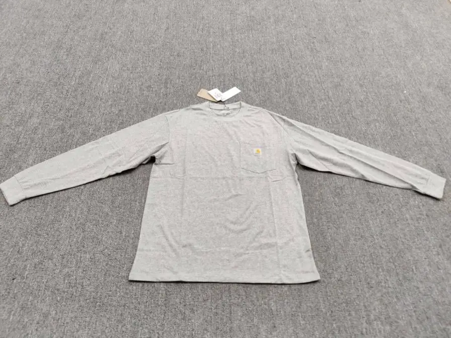 Carhartt K87 Small Label Pure Color Work Flap Pocket Pants Short-Sleeved Men's and Women's Trendy Brand Loose Round Neck Couple T-Shirt