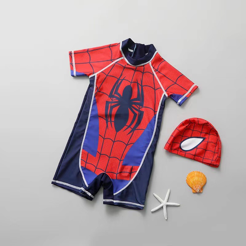 Children's Swimwear Boys and Girls One-piece Boys Children's Middle and Big Children's 2023 New Sunscreen Hot Spring Swimming Set