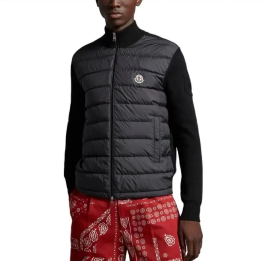 MONCLE Padded Cotton Zip-Up Cardigan With NFC