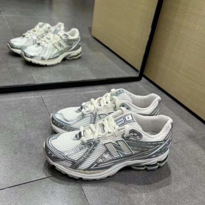 Pure Original Nb1906Ree Langxin Berunwei Daddy Shoes for Men and Women, Streamer White Breathable Running Shoes for Women, Trendy