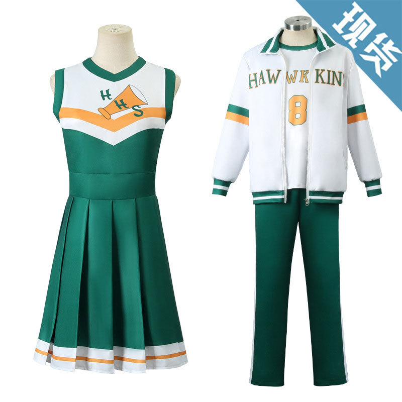 Stranger Things 4 Halloween Cosplay Clothes Cheerleading Team Uniform Dress Outwear Max T-Shirt Pants