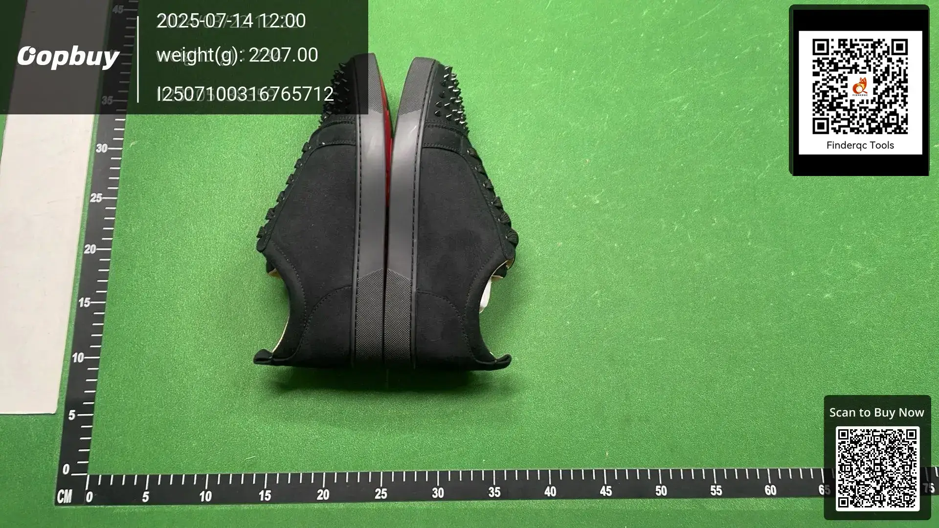 Christian Louboutin Spiked Sneakers Black