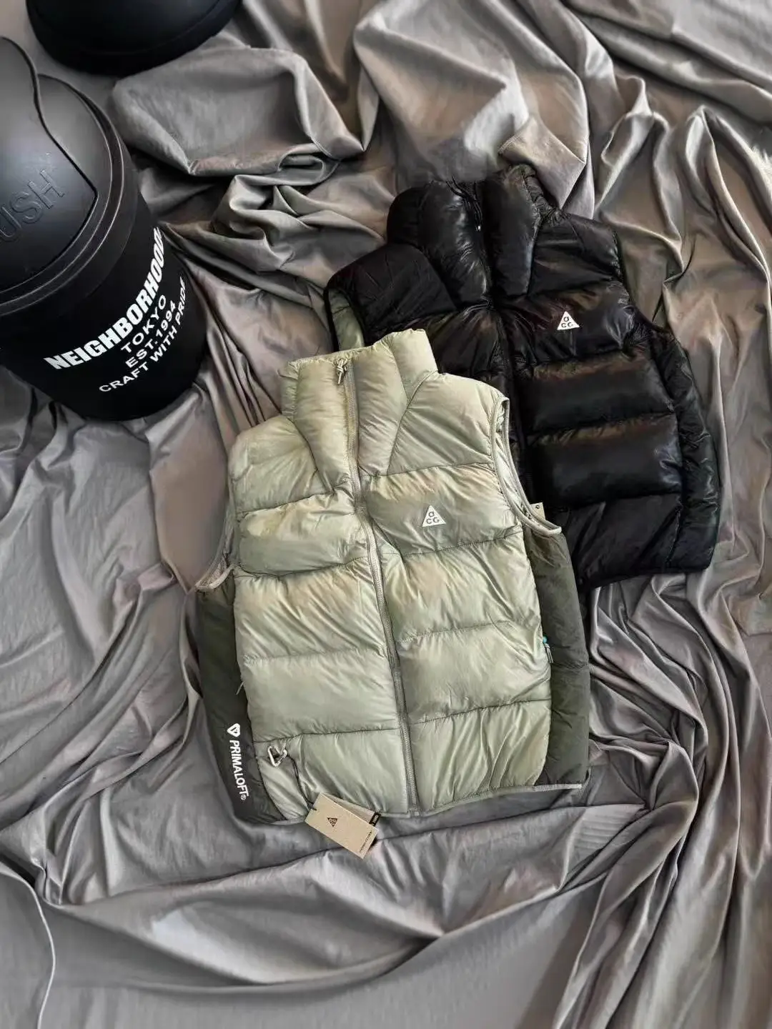 外贸ACG冬季背心马甲防风保暖情侣棉服潮牌学生同款立领百搭外套