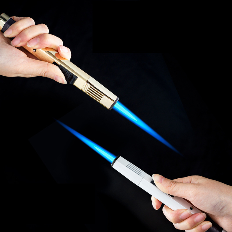 Jobon Zhongbang Windproof Straight Lighter Moxibustion Cigar Special Spray Gun Portable Outdoor Lighter Wholesale