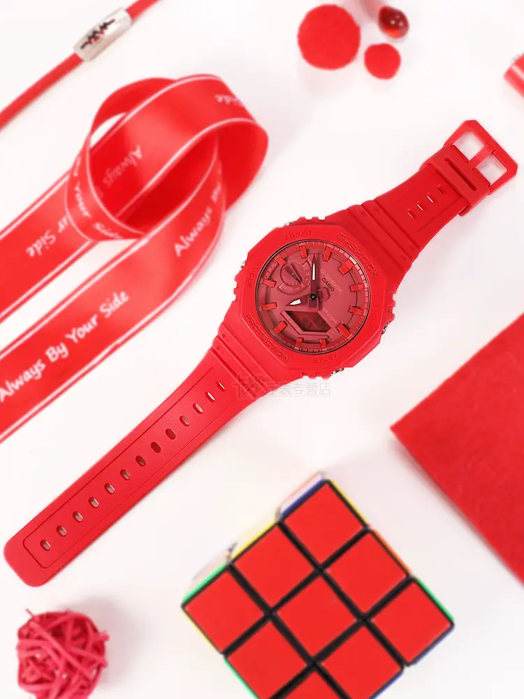 Casio Watch Men's Casio Farm Oak G-Shock Military Octagonal Sports Waterproof Men's Watch Ga-2100