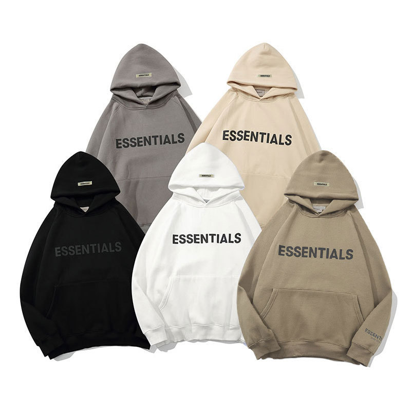 Fear of God Multi-Thread Essentials Trendyy New Chest Logo Laminated Hooded Sweatshirt Fog
