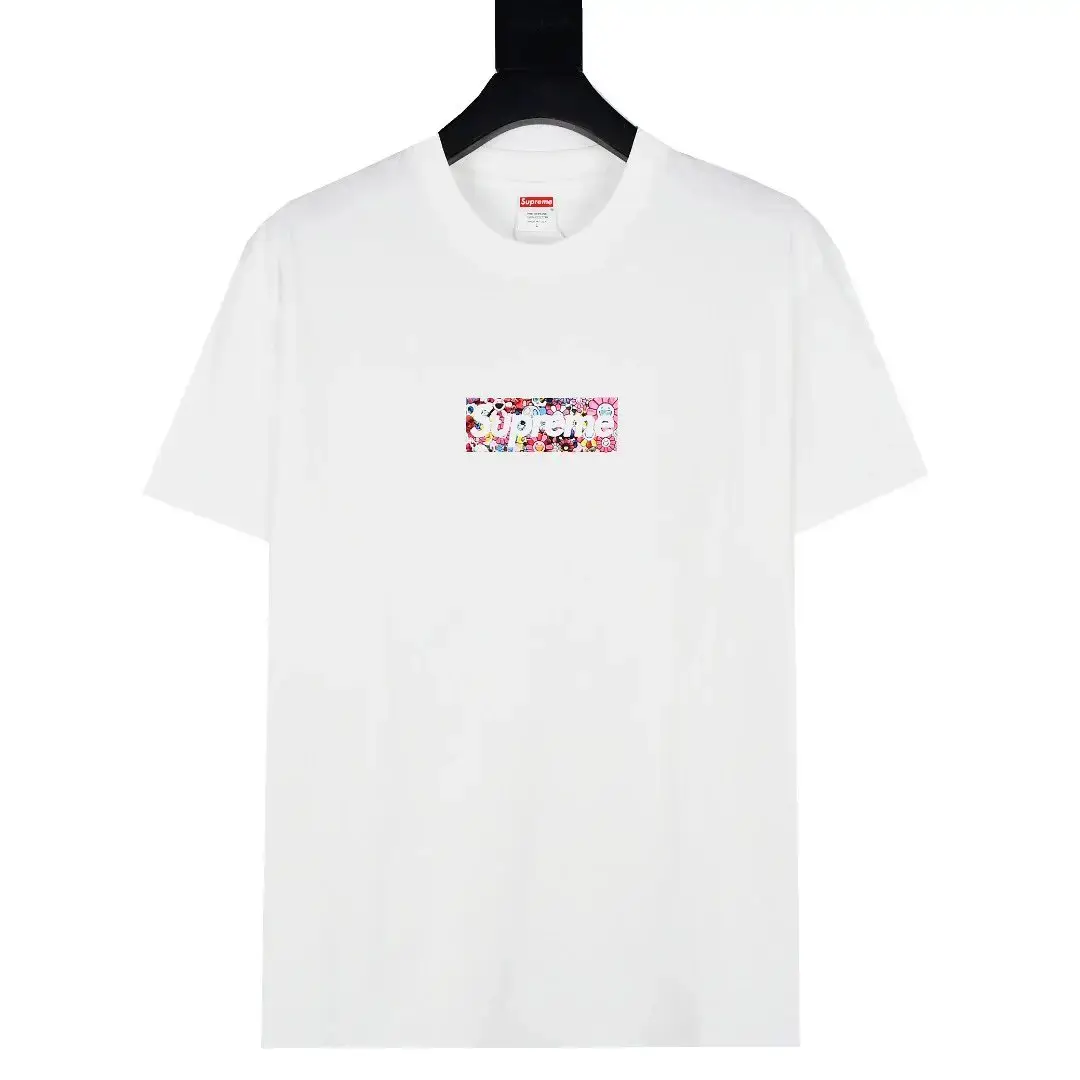 S 20ss Week 9 Relief Box Logo Tee x 村上隆联名短袖T恤