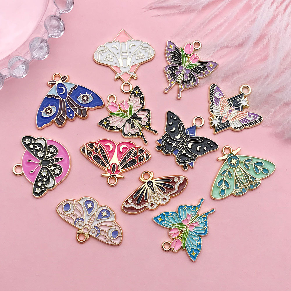 Insect Butterfly Moth DIY Accessories Small Pendant Bracelet Bracelet Headwear Necklace Earrings Keychain Bag