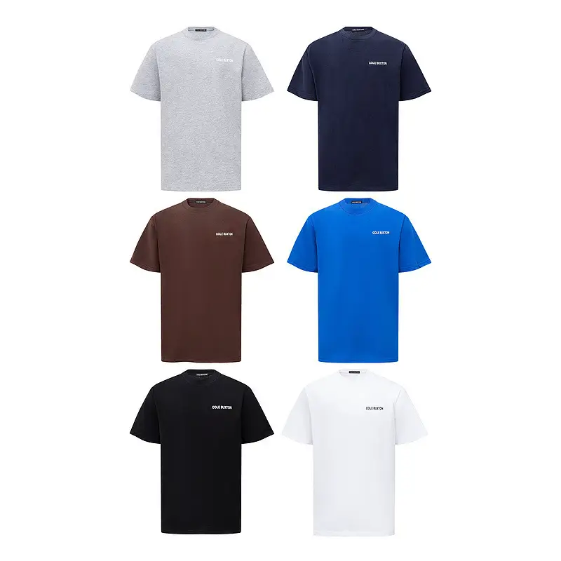 COLE BUXTON Letter Logo Slogan Printed Minimalist High Street Casual Loose Cotton Round Neck Short Sleeve T-Shirt
