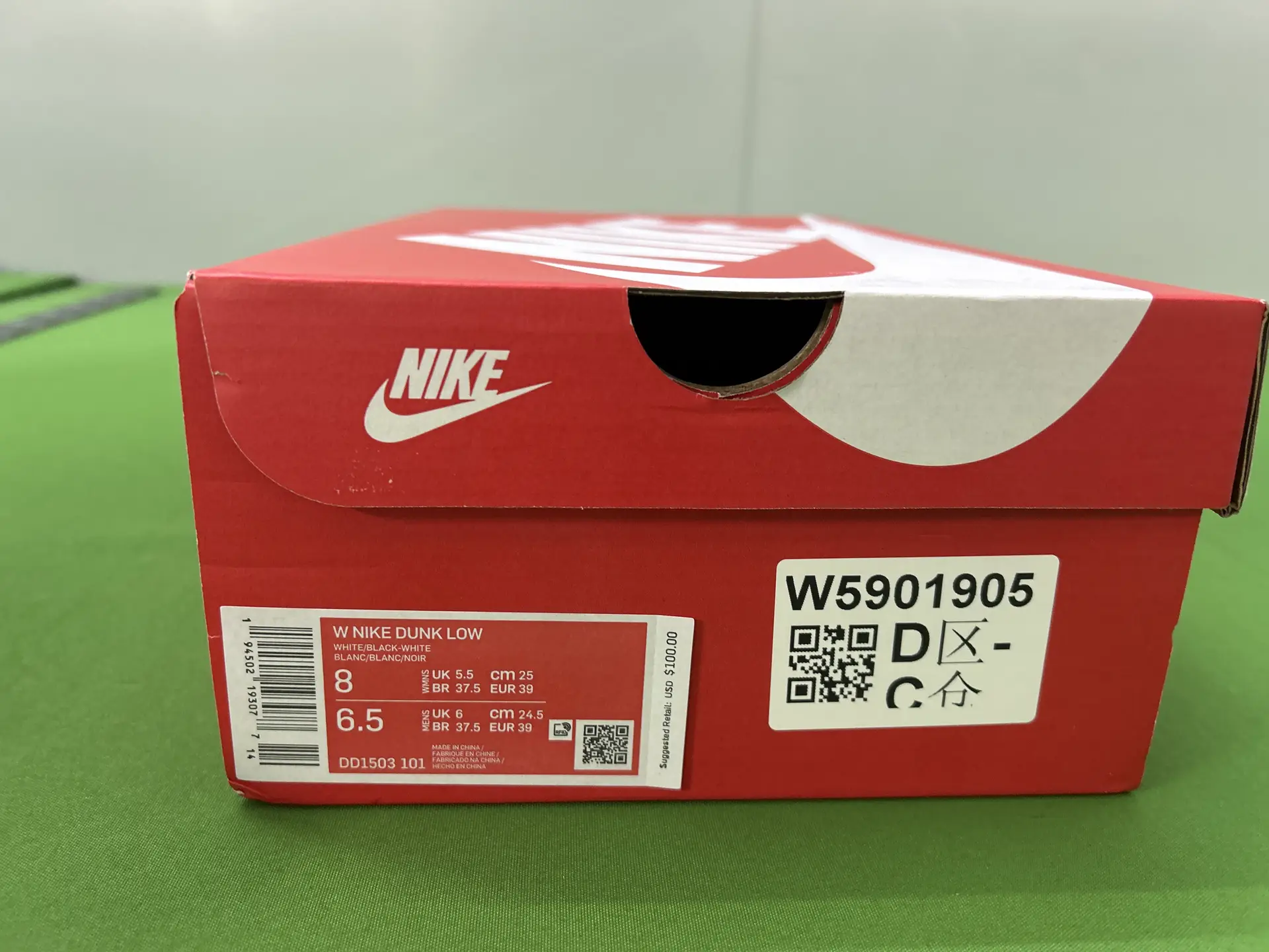 Nike Dunk Low White Black White DD1503 101