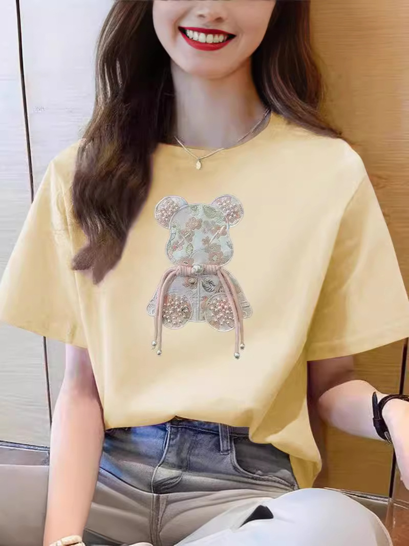 New Chinese Style Cotton Short-sleeved Women's T-shirt 2025 Summer New Chinese Style Half-sleeved T-shirt Loose plus size Top Trendy